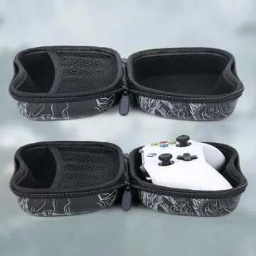 Switch Case for Nintendo/PS4/PS5/Xbox Controller, Generic Travel Game Controller Holder Protective Cover Storage Switch OLED Carrying Case (Black Wukong)