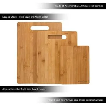 Classic Cuisine Bamboo Cutting Board Set - Sustainable and Stylish