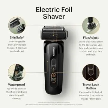 MANSCAPED® The Chairman™ PRO Package - Men’s Foil Shaver with Two Interchangeable Blades, SkinSafe® Four-Blade Foil & Stubble Trimmer, Power Shave Gel, Face Shave Soother Aftershave, Gentle on Neck