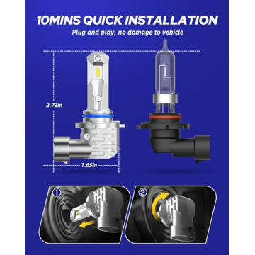 Premium AUTOONE HB3 LED Fog Bulbs for Safety & Style