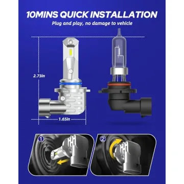 Premium AUTOONE HB3 LED Fog Bulbs for Safety & Style