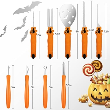 Pumpkin Carving Kit for Halloween Fun - 9PCS