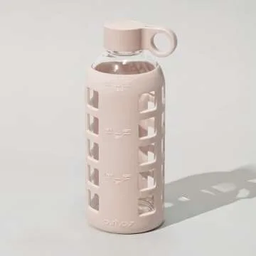 purifyou Borosilicate Glass Water Bottles with Volume Markers