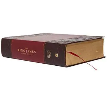 KJV Study Bible in Burgundy with Rich Commentary