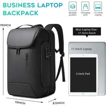 Anti-Theft Waterproof Business Backpack with USB Port