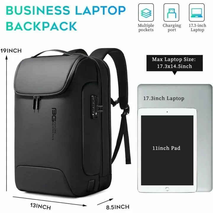 Anti-Theft Waterproof Business Backpack with USB Port