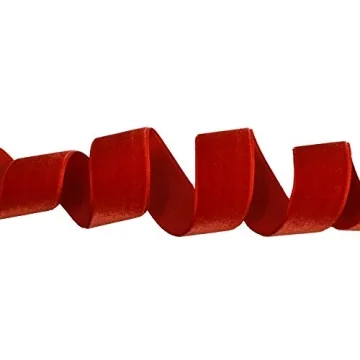 Morex Viviana Velvet Ribbon - 1.5 inch, 20 Yards, Red