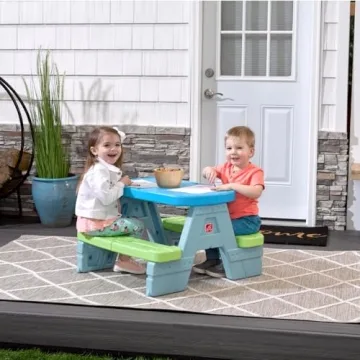 Step2 Kids Picnic Table with Umbrella for Toddlers