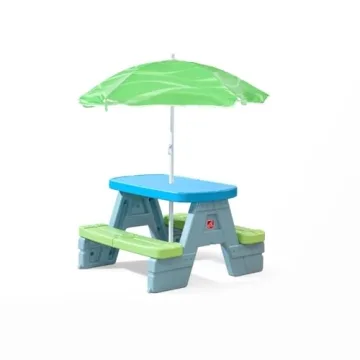 Step2 Kids Picnic Table with Umbrella for Toddlers