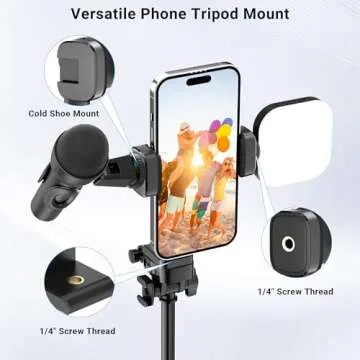 Voinap Phone Mount with Cold Shoe & 360° Rotation