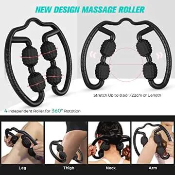 Odoland 5-in-1 Foam Roller Kit for Pain Relief & Recovery