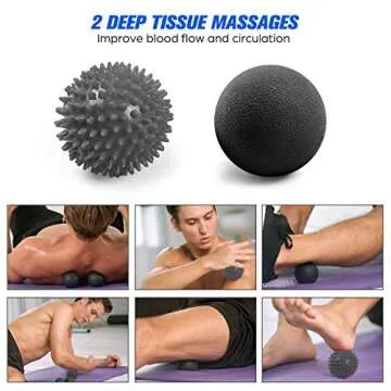 Odoland 5-in-1 Foam Roller Kit for Pain Relief & Recovery