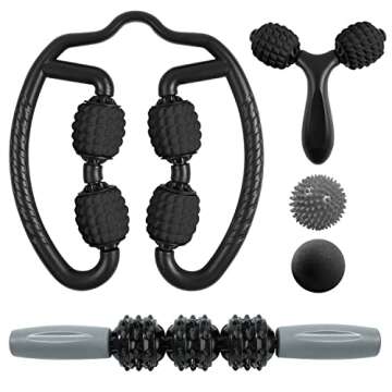 Odoland 5-in-1 Foam Roller Kit for Pain Relief & Recovery