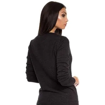 KNITTONS Women's Cashmere Soft Merino Wool Sweater Crew Neck Pullover Top