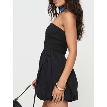 Just Quella Women's Strapless Mini Dress for Summer Fun