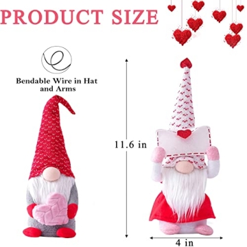 ROGENA Valentine Gnomes - Cute Holiday Decor