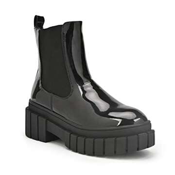 READYSALTED Women's Low Heel Platform Chelsea Ankle Boots