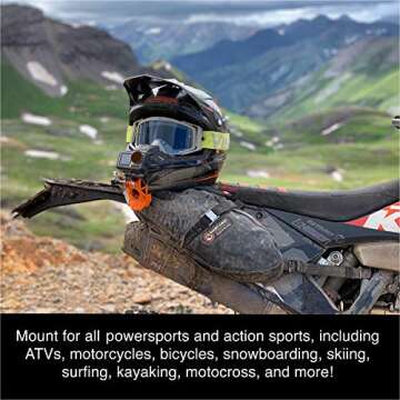 Dango Design Gripper Mount - Universal Clamp Mount for Action Cameras, Use as a Mount on Motorcycle, Powersports Helmets & More (Stealth Black)