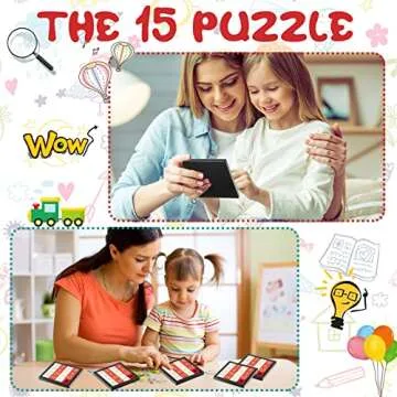 24-Piece 15 Puzzle Number Slide Set for Fun & Learning