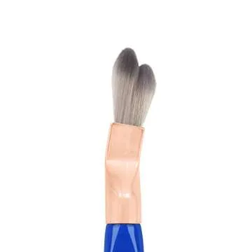 Bdellium Tools Professional Makeup Brush - Golden Triangle 952 Small Rounded Double Dome Blender - With All Vegan and Soft Synthetic Fibers, For Application & Blending (Blue, 1pc)