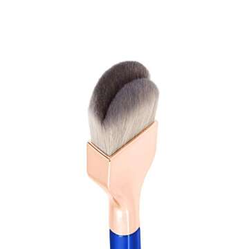 Bdellium Tools Professional Makeup Brush - Golden Triangle 952 Small Rounded Double Dome Blender - With All Vegan and Soft Synthetic Fibers, For Application & Blending (Blue, 1pc)