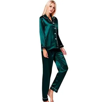 Elegant SWOMOG Silk Satin Pajamas for Women