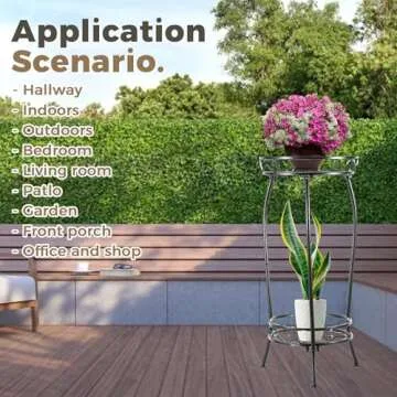 Kavlium 27.1" Rustproof Metal Plant Stand for Indoors