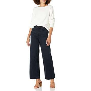 The Drop Ivory Camila Sweater - Slouchy Crew Neck for Women