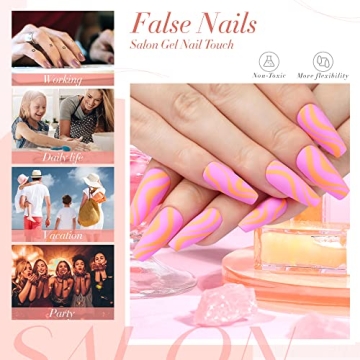 Hot Pink Press on Nails - 24PCS Durable & Stylish