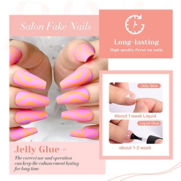 Hot Pink Press on Nails - 24PCS Durable & Stylish