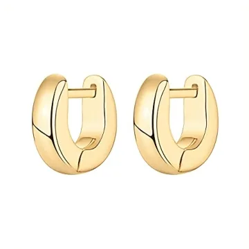 PAVOI 14K Gold Plated Hypoallergenic Huggie Earrings