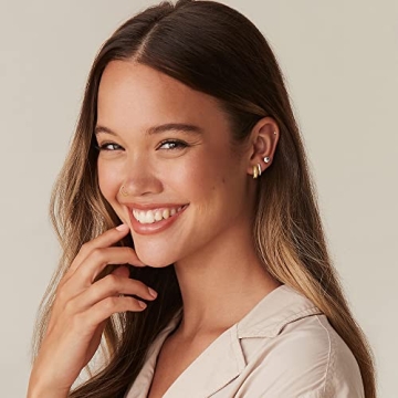 PAVOI 14K Gold Plated Hypoallergenic Huggie Earrings