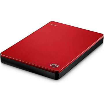 Seagate Backup Plus Slim 2TB External Hard Drive Portable HDD – Red USB 3.0 for PC Laptop and Mac,...