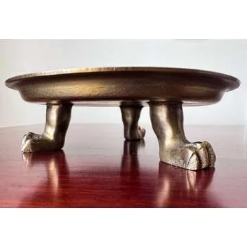 Elegant Solid Brass Clawfoot Tray for Jewelry & Candles