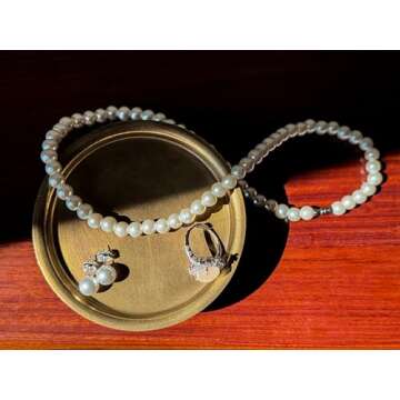 Elegant Solid Brass Clawfoot Tray for Jewelry & Candles