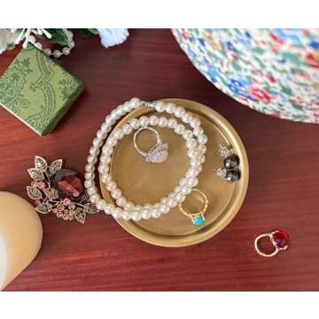 Elegant Solid Brass Clawfoot Tray for Jewelry & Candles