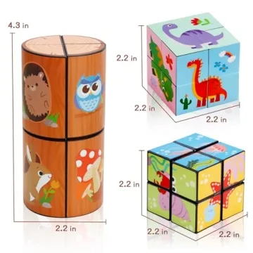 Educational 3 Themes Magic Cube Set for Kids and Adults