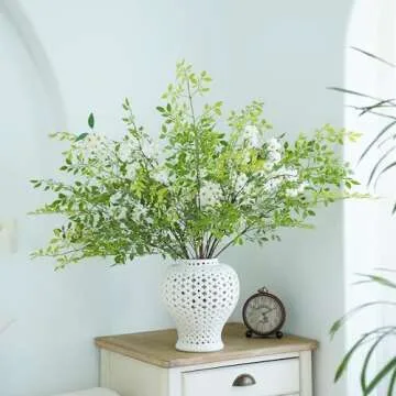 Dallisten 5 Pcs 43.3'' Faux Greenery Stems for Home Decor
