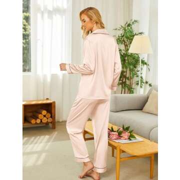 Ekouaer Silk Satin Pajamas Set for Women - Soft & Stylish
