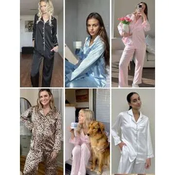 Ekouaer Silk Satin Pajamas Set for Women - Soft & Stylish