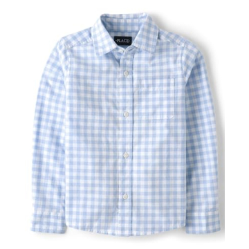 The Children's Place,Long Sleeve Poplin Button Up Shirt,Small (5/6)