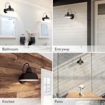 Modern Farmhouse Mason Barn Light - Easy to Install 8 Inch