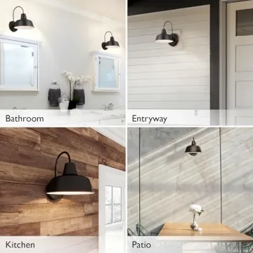 Modern Farmhouse Mason Barn Light - Easy to Install 8 Inch