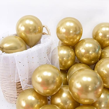 Elegant 100pcs Metallic Gold Balloons for All Celebrations