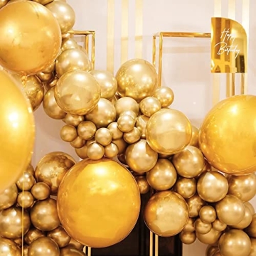 Elegant 100pcs Metallic Gold Balloons for All Celebrations