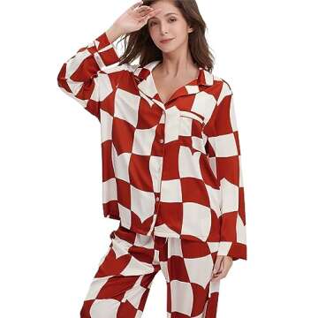 Luxurious YiNi LuLu Women's Silk Satin Pajamas Set
