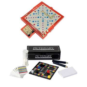 World's Smallest Games Bundle Set of 2 - Scrabble - Pictionary