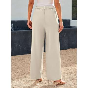 LILLUSORY Wide Leg Dress Pants Women's High Waisted Dressy Trousers