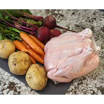 Poultry Shrink Bags,30 Pack 13x18Inches Clear Poultry Heat Shrink Wrap Freezer With 30 Zip Ties,a Silicone Straw for Chickens,Rabbits