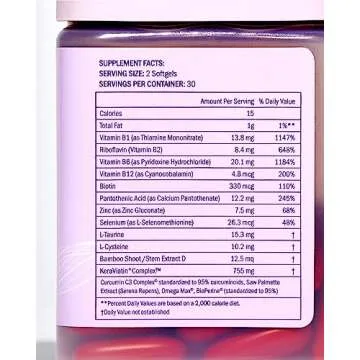 Keranique KeraViatin Hair Supplements for Women - 120 Softgels